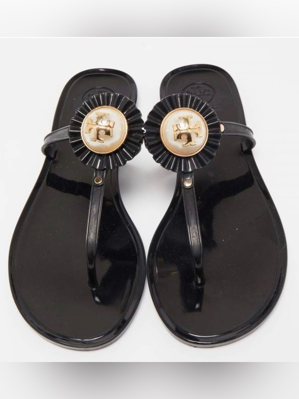 Tory Burch Melody Pearl Jelly Thong Sandals